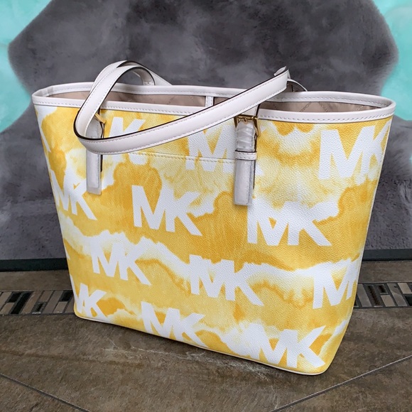 MICHAEL KORS MEDIUM SHIBORI PRINT LOGO TOTE BAG - Picture 5 of 16